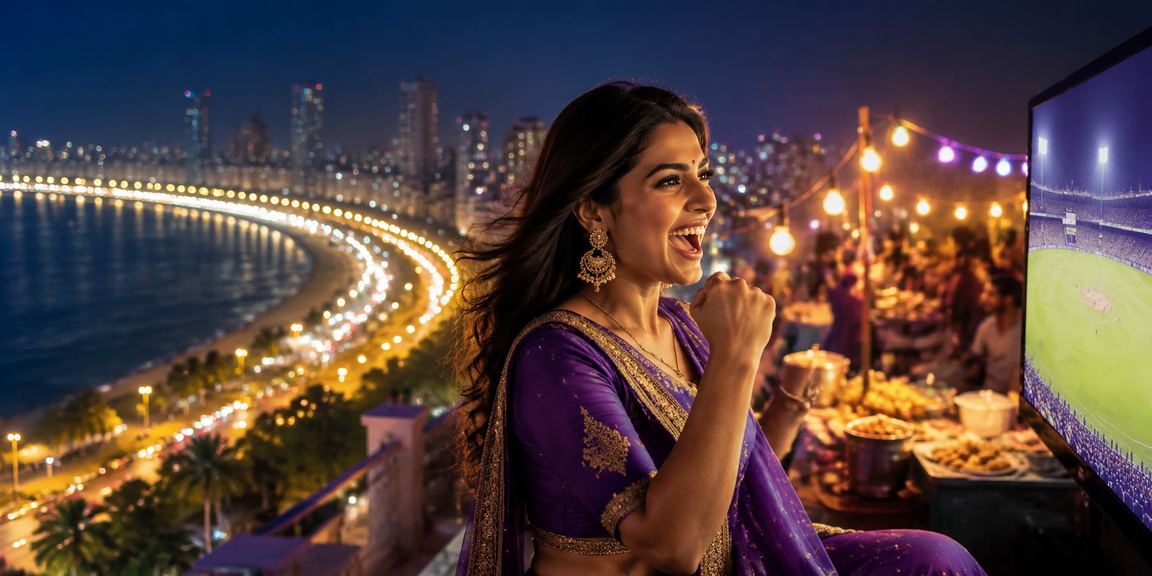 Gaming and cricket betting on mobile at Mumbai Marine Drive